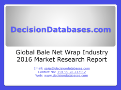 Bale Net Wrap Market International Analysis and Forecasts 2020
