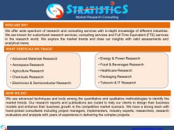 Telecom and IT Market Research Reports, Analysis, Consulting | Stratistics MRC