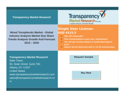 Mixed Tocopherols Market - Global Industry Analysis Market ,Growth ,Forecast up to 2019