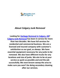 Calgary Junk Removal Garbage Removal Calgary