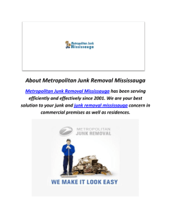 Metropolitan Junk Removal Mississauga