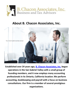 B. Chacon Associates, Inc. Accounting Firms in Ontario