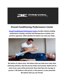 Prevail Conditioning Performance Gym Center In Santa Barbara