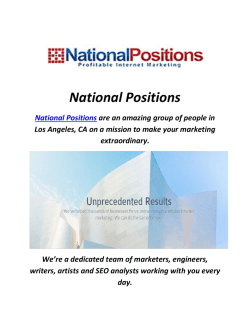 Ppc Agency In Los Angeles : National Positions