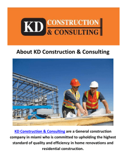 Construction Companies Miami FL By KD Construction & Consulting