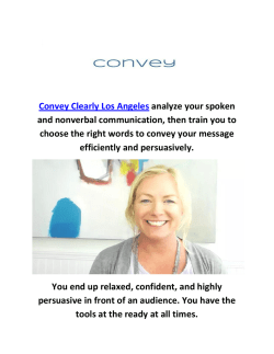 Convey Clearly English Accent Reduction Classes Los Angeles, CA
