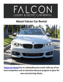 Falcon BMW Car Rental Los Angeles, CA