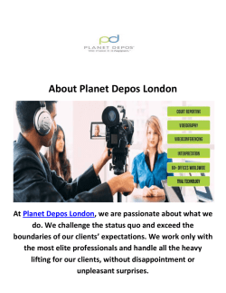 Planet Depos Court Reporting Company London