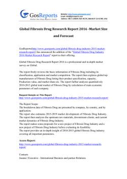 Global Fibrosis Drug Industry 2015 Market Research Report