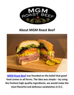 MGM Roast Beef Corporate Catering Washington, DC