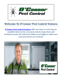 O'Connor Pest Control Service in Ventura, CA