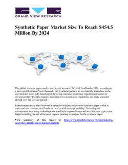 Synthetic Paper Market is expected to reach USD 454.5 million by 2024