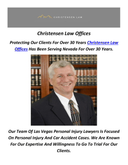 Christensen Law Offices : Personal Injury Attorneys In Las Vegas