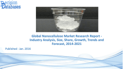 Nanocellulose Market Size, Share and Forecast 2014 to 2021