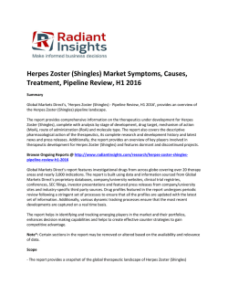 Herpes Zoster (Shingles) Market Symptoms, Size, Growth, Pipeline Review, H1 2016 by Radiant Insights