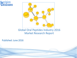 Global Oral Peptides Market Forecasts to 2021