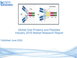 Global Oral Proteins and Peptides Market Forecasts to 2021