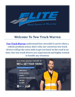 Tow Truck Warren | Towing Service in Warren, MI
