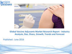 Market Report : Vaccine Adjuvants Market Size, Growth and Revenue Forecasts