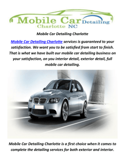 Mobile Car Detailing In Charlotte, NC | (980) 201-4924