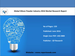 Global Silicon Powder Industry 2016 Market Research Report