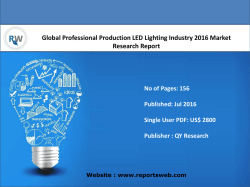 Global Professional Production LED Lighting Market Report Development Plans, Policies and Sales Forecast 2021