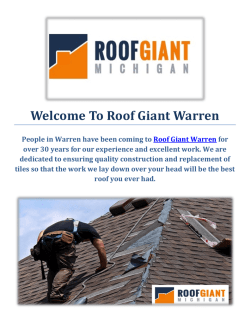 Roof Giant | Roofing Contractors in Warren