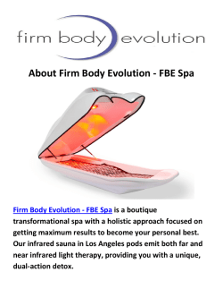 Firm Body Evolution - FBE Spa : Sauna in Los Angeles, CA