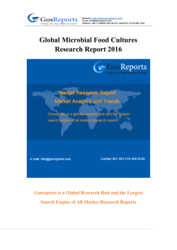 Global Microbial Food Cultures Market Research Report 2016
