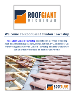 Roof Giant | Roofing Company in Clinton Township, MI