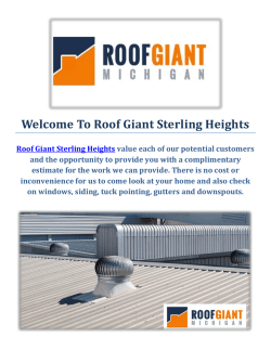 Roof Giant - Roofing Company in Sterling Heights
