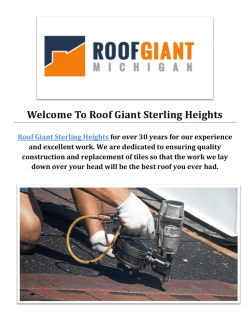 Roof Giant : Roofing Contractors Sterling Heights