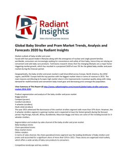 Global Baby Stroller and Pram Market Trends, Analysis and Forecasts 2020 by Radiant Insights