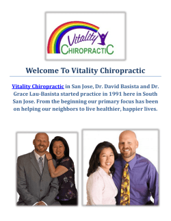 Vitality Chiropractor in San Jose