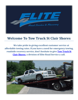 Tow Truck St Clair Shores  Towing Company in St Clair Shores