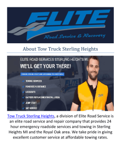 Tow Truck Sterling Heights : Towing Sterling Heights MI