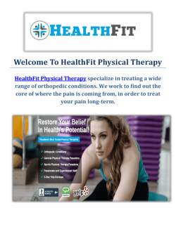 HealthFit Physical Therapy in Pasadena, CA