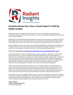 Flexitanks Market 2022: Application Analysis, Competitive Insights And Forecasts Report, 2022:  Radiant Insights