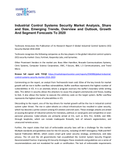 Industrial Control Systems Security Market Trends, Growth, Demand and Forecast