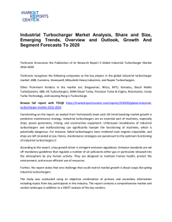 Industrial Turbocharger Market Trends, Growth, Demand and Forecast