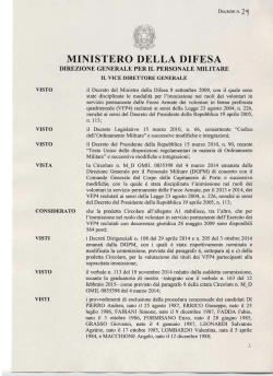 Immissione in s.p. - 2013/2014 - Decreto n. 29 del 23 febbraio 2015