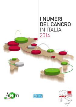 I numeri del cancro in Italia 2014 - Associazione Italiana Registri