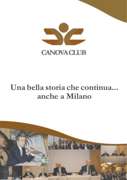 Scarica la brochure - Canova Club Milano