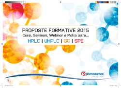 PROPOSTE FORMATIVE 2015 HPLC | UHPLC