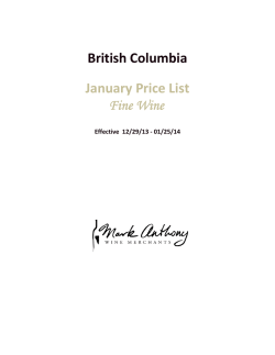 BC MAB Price List JANUARY 2014.xlsx