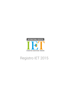 Registro IET 2015