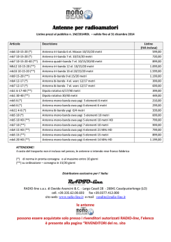 listino prezzi antenne momo-beam maggio 2014 - RADIO-line