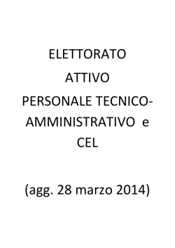 AMMINISTRATIVO e CEL (agg. 28 marzo 2014)