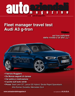 Fleet manager travel test Audi A3 g-tron