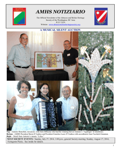 to view the July 2014 Notiziario - Abruzzo and Molise Heritage Society
